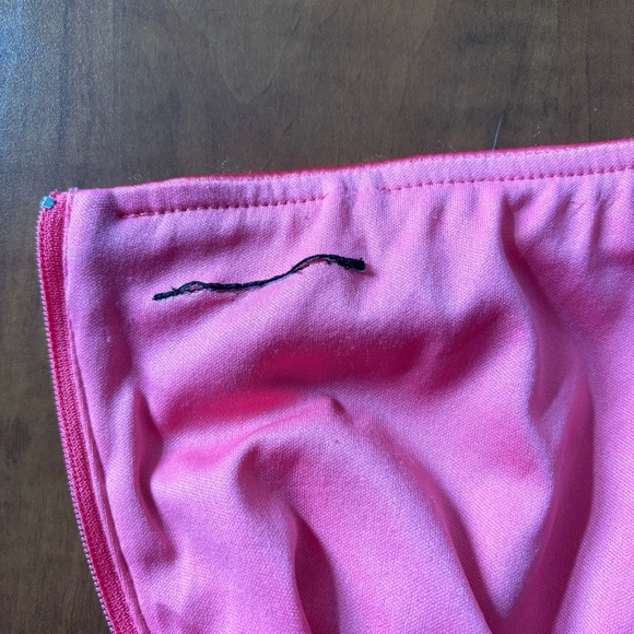 Vintage Size 2 Pink Padded Strapless Bodycon Mini Prom Dress - Picture 12 of 13